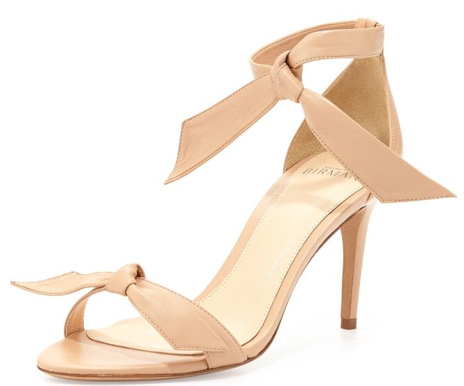 alexandre birman ankle strap ribbon tie sandals