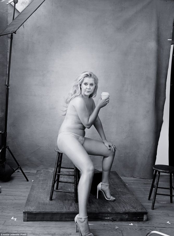 amy schumer naked pirelli calendar stuart weitzman sandals