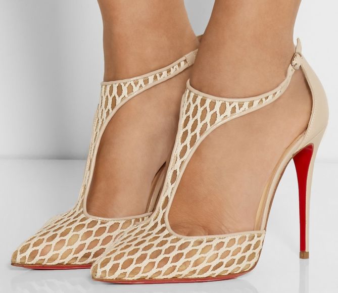 christian louboutin solanu t strap pumps