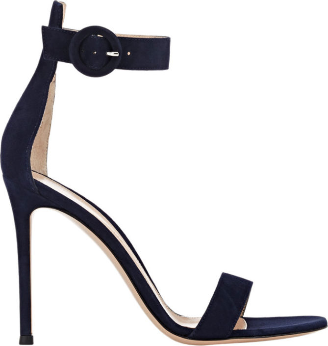 gianvito rossi ankle strap suede black navy