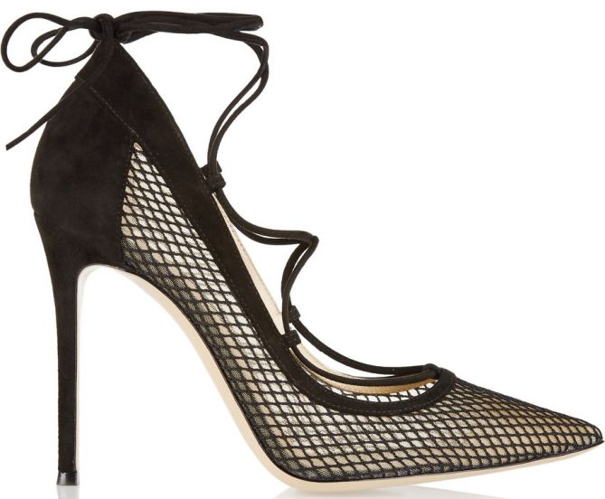 gianvito rossi lace up suede pumps