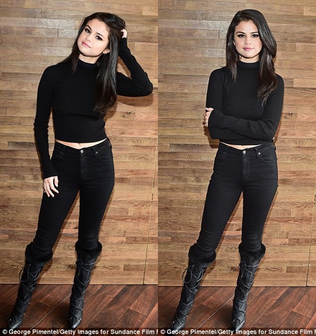 Selena Gomez Pulls Off FurTrimmed LaceUp Knee Boots in the Coolest