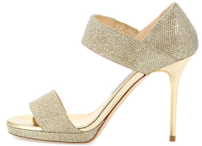 jimmy choo alana glitter sandals double band