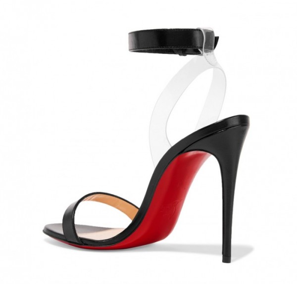 CHRISTIAN LOUBOUTIN Jonatina Leather And PVC Sandals Shoes Post