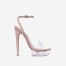 Smoking Barely There Perspex Platform Heel In Nude Patent Shoes Post