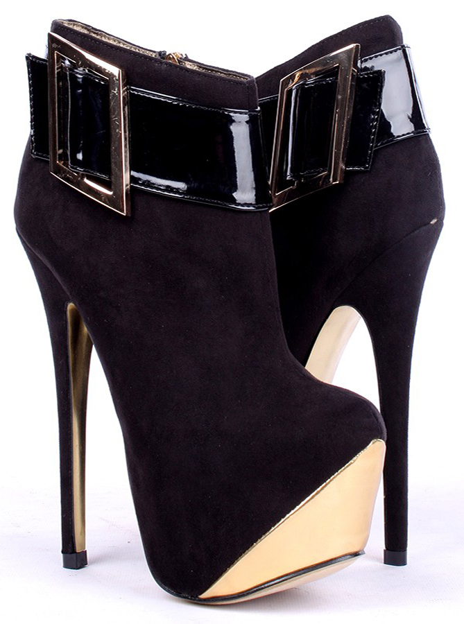 Women's Ankle Strap Chain Linked Gold Detail High Heel Sandal in Black Faux  Leather Prom Party Wedding - Etsy