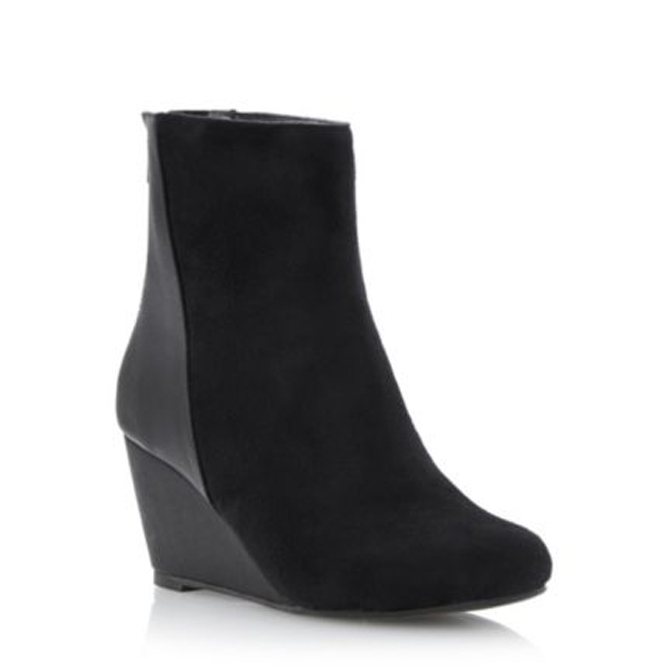 GIVENCHY Shark Lock Suede Wedge Ankle boots – Shoes Post