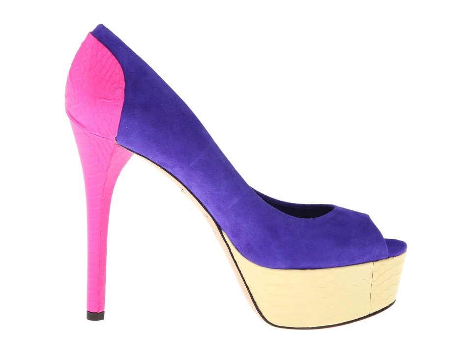 B Brian Atwood Blayne Purple/Pink Suede – Shoes Post