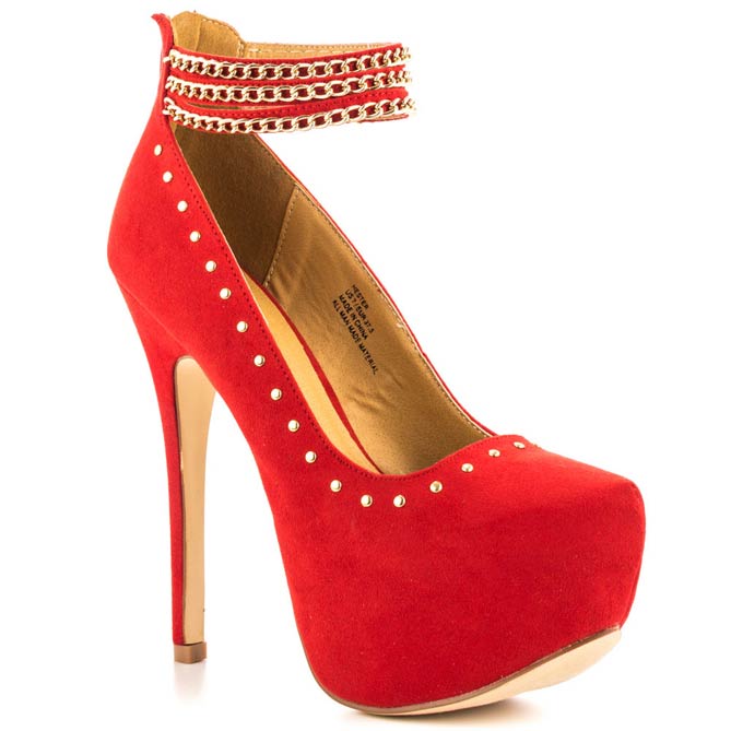 Hester – Red JustFab – Shoes Post