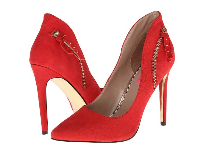 Betsey Johnson Madam Red Suede – Shoes Post