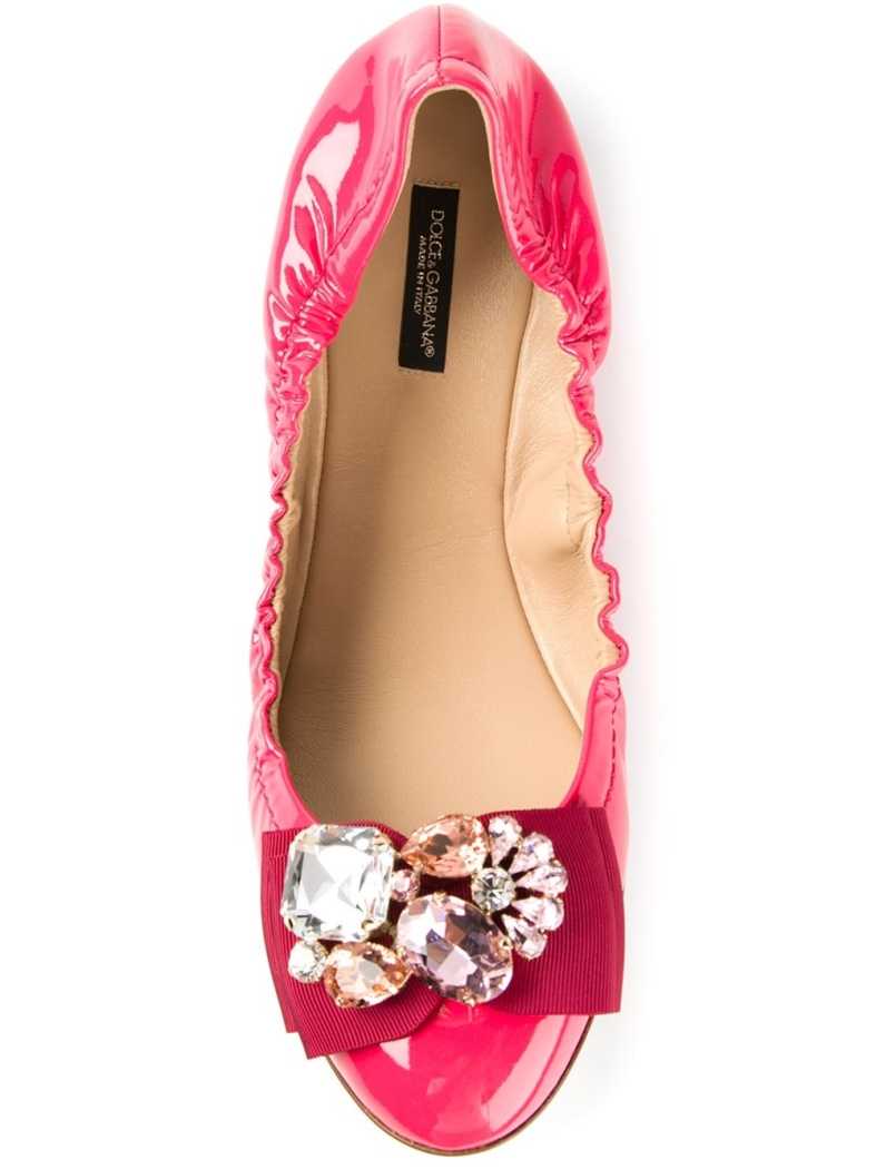 DOLCE & GABBANA Embellished Ballerina Shoes – Shoes Post
