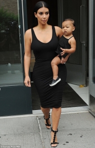 So Cute! Kim Kardashian Wears Matching Outfit with Baby North – Shoes Post