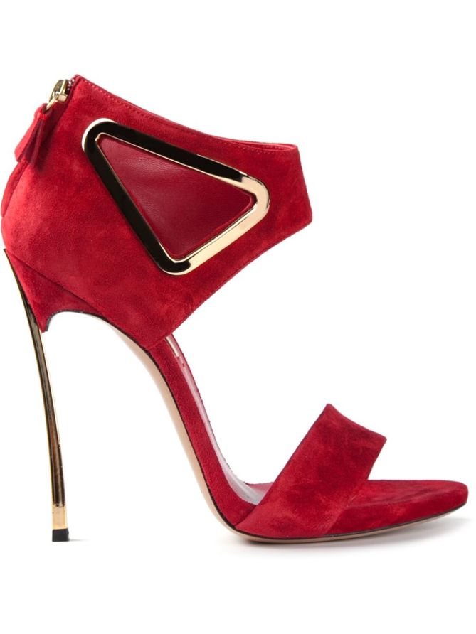 CASADEI ‘Triangle’ Sandals (Red) – Shoes Post