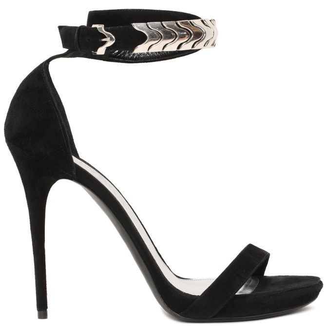 Alexander Mcqueen METAL SNAKE ANKLE STRAP SANDALS – Shoes Post