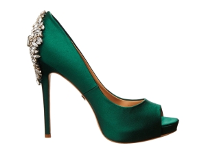 Badgley Mischka – Kiara (Emerald Green Satin) – Shoes Post