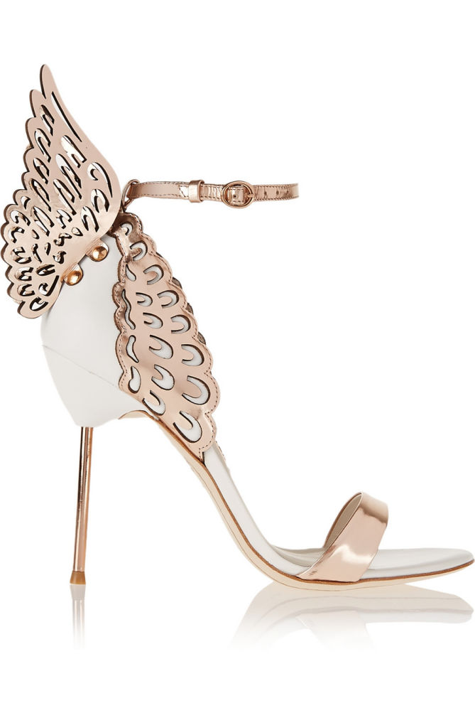 SOPHIA WEBSTER Evangeline Metallic and Patent-leather Sandals – Shoes Post