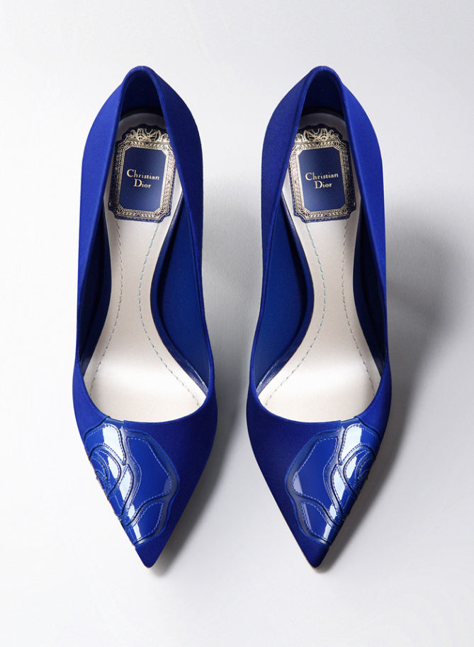 Pointed Toe Pump in Blue Suede Calfskin – Shoes Post