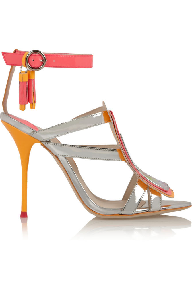 SOPHIA WEBSTER Marissa Metallic and Neon Leather Sandals – Shoes Post