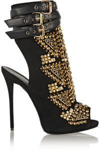GIUSEPPE ZANOTTI Embellished Suede Sandals – Shoes Post