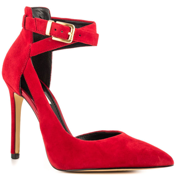 Guess Footwear Ambelu – Med Red Suede – Shoes Post