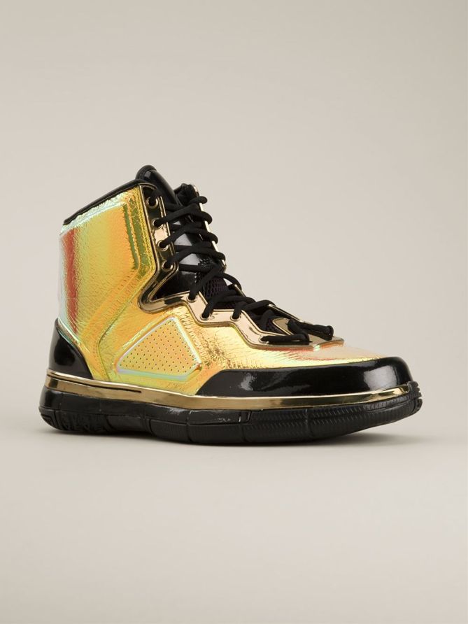 ALEJANDRO INGELMO Leather Panel Hi-top Sneakers – Shoes Post
