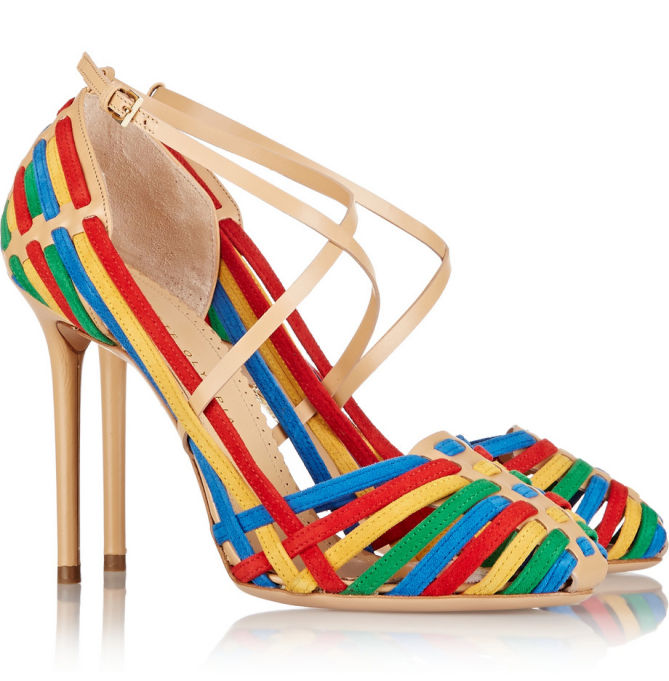 CHARLOTTE OLYMPIA Mariachi Leather and Suede Pumps – Shoes Post