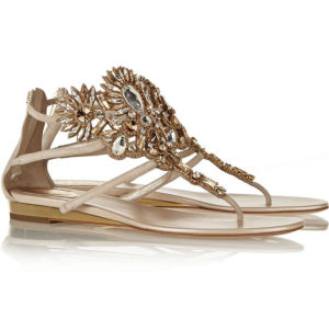 RENÉ CAOVILLA Swarovski Crystal-embellished Suede Sandals – Shoes Post