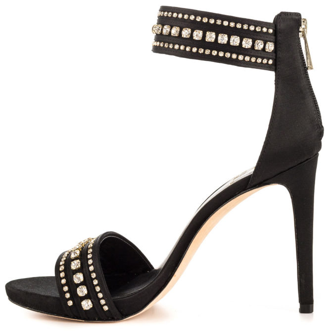 Vince Camuto Fairlee – Black Satin Grn Ribb – Shoes Post