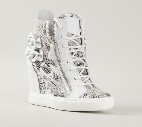 giuseppe zanotti high top wedge sneaker heels