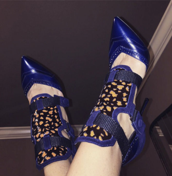  Nicholas Kirkwood x Peter Pilotto Oxford Pumps 5 Navy :  Clothing, Shoes & Jewelry