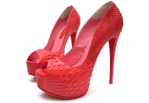 Yarose Shulzhenko Red Python Heels – Shoes Post
