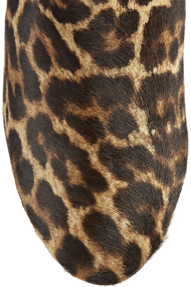CHRISTIAN LOUBOUTIN Fifi 100 Leopard-print Calf Hair Ankle Boots ...