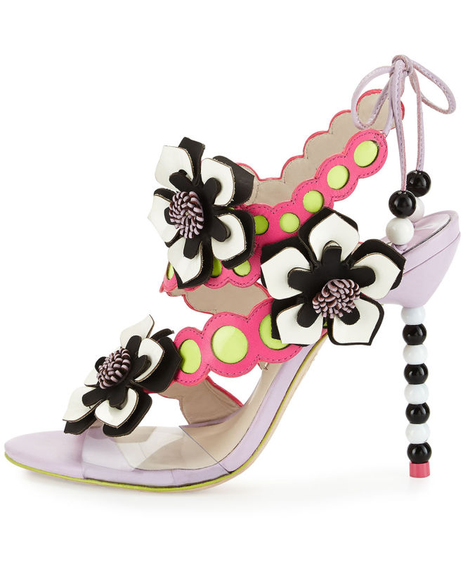 Sophia Webster Amazona Leather Flower Sandal, Orchid/Magenta – Shoes Post