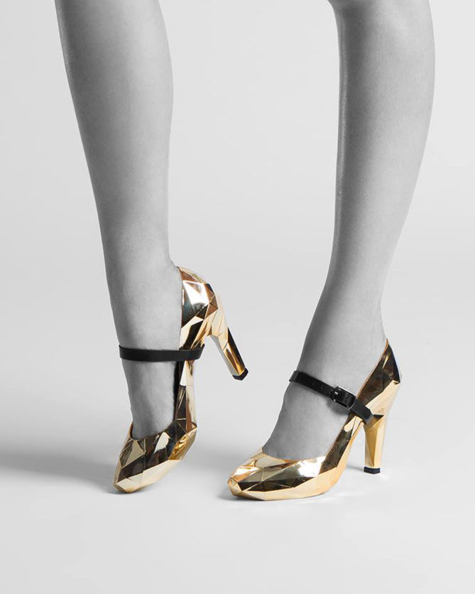 United Nude Lo Res Pump Gold Chromed 