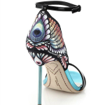 Aquazzura Iris Fur & Feather-Trimmed Suede D'Orsay Strappy Sandals ...