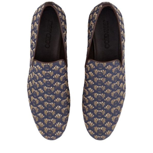 Jimmy Choo Sand Straw Embroidered Denim Slippers – Shoes Post