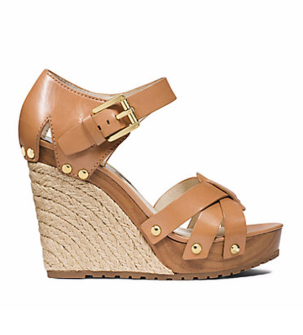 MICHAEL MICHAEL KORS Somerly Leather Espadrille Wedge – Shoes Post