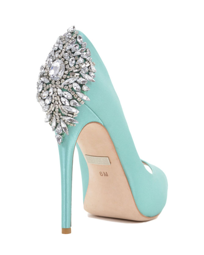 badgley mischka blue shoes