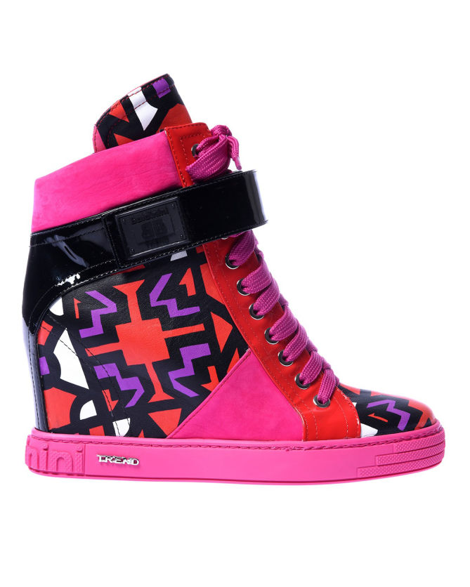 SNEAKERS NAPPA GEOMETRIC RED – Shoes Post