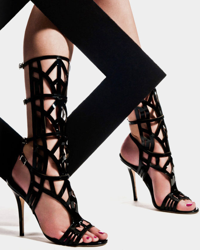 Tania Spinelli LASER CUT SANDAL TALL – Shoes Post
