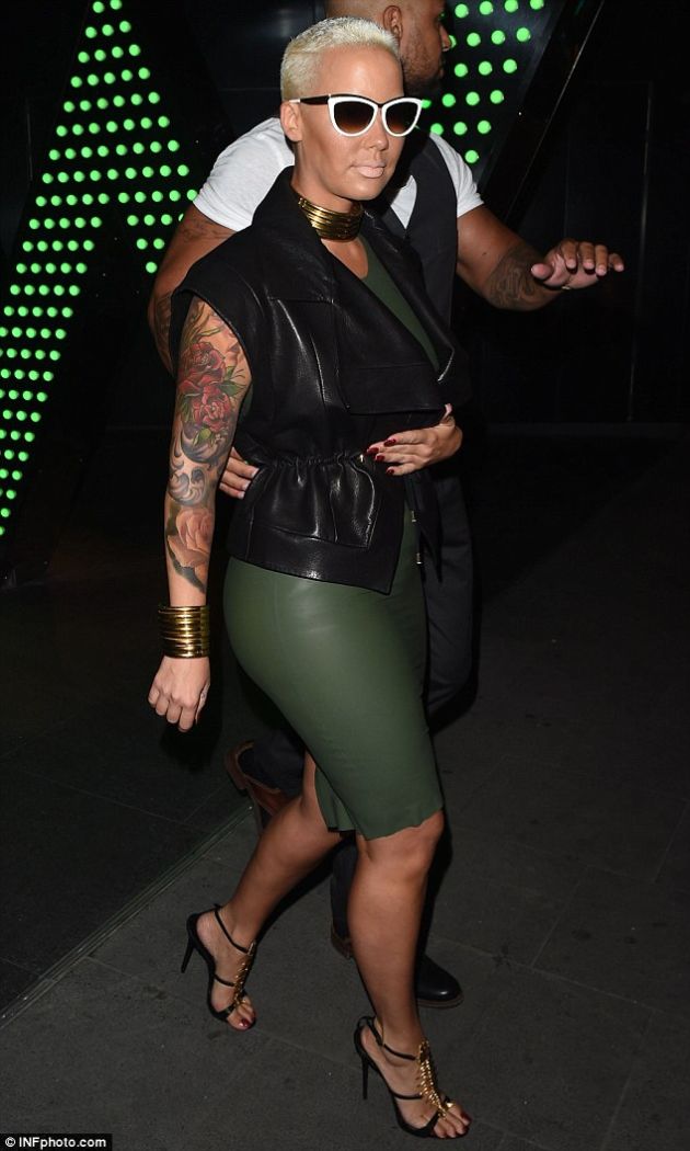 Amber Rose Makes a Fierce Statement with Her Fishbone Heels – Shoes Post