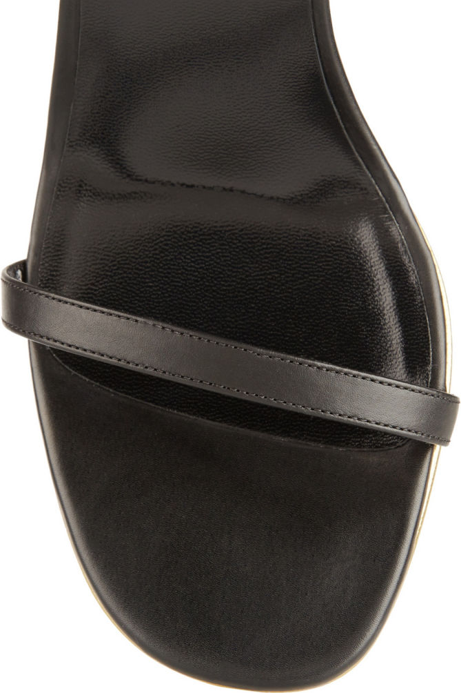 SAINT LAURENT Jane Metallic Leather Wedge Sandals – Shoes Post