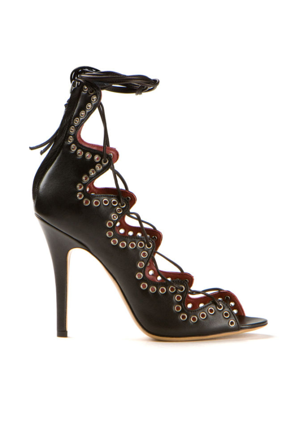 ISABEL MARANT BLACK LEATHER LELIE SANDALS – Shoes Post