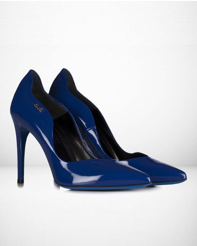 LORIBLU Blue Patent Pointed Pump – Shoes Post