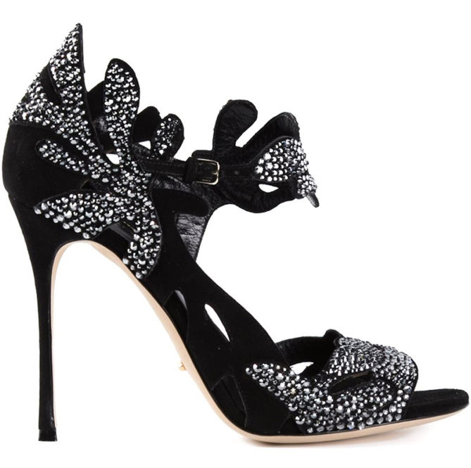 SERGIO ROSSI Embellished Cut-out Sandals – Shoes Post