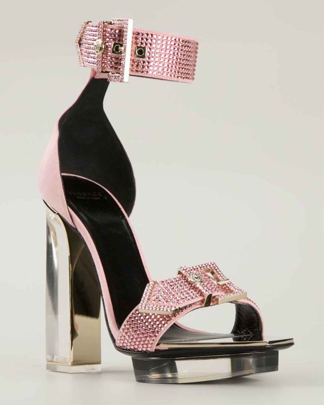 versace transparent heels