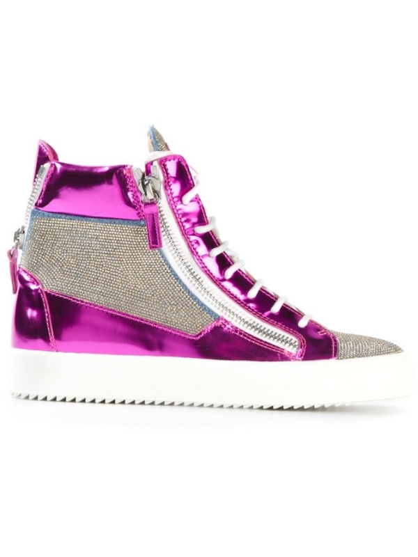 GIUSEPPE ZANOTTI DESIGN Side Zip Hitop Sneakers Shoes Post
