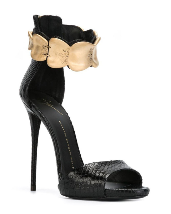 giuseppe zanotti gold shoes