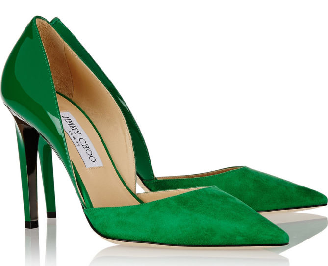 JIMMY CHOO Darylin Suede and Patent-leather Pumps – Shoes Post