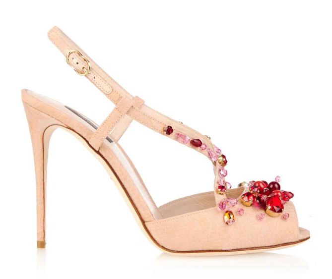 DOLCE & GABBANA Rose-brocade Embellished Sandals – Shoes Post